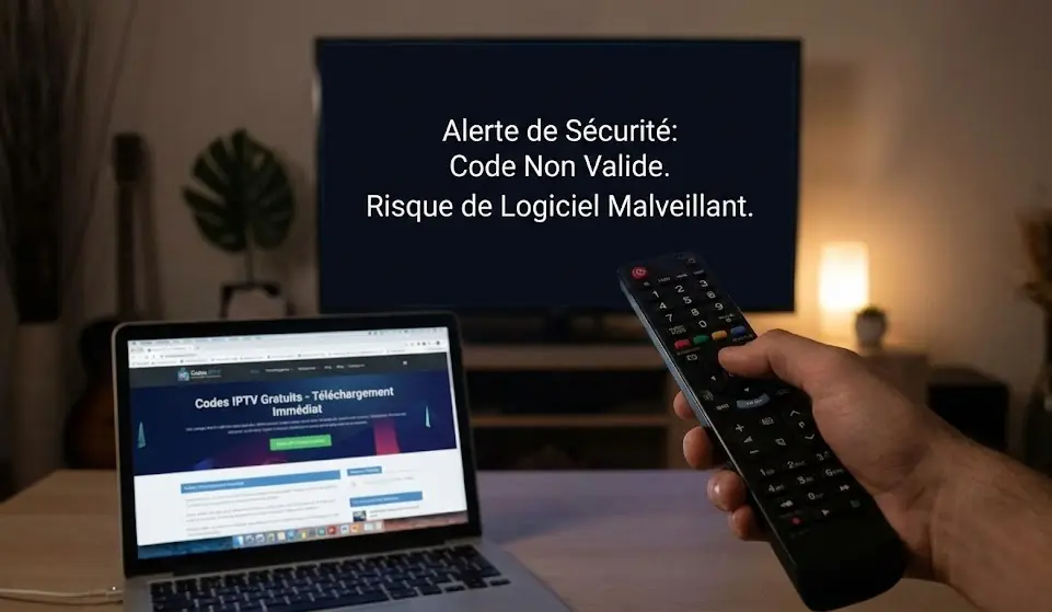 Hacker volant des données via un faux code IPTV gratuit